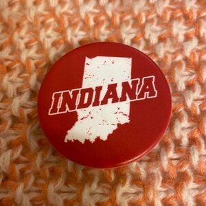 Indiana State Pop Socket red and white